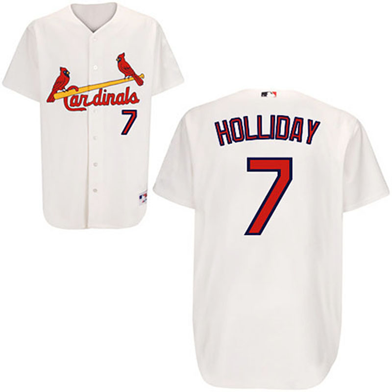 St. Louis Cardinals #7 Matt Holliday White Home Jersey