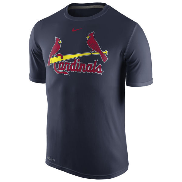 St. Louis Cardinals Navy Authentic Collection Legend Logo 1.5 Performance Dri-FIT T-Shirt