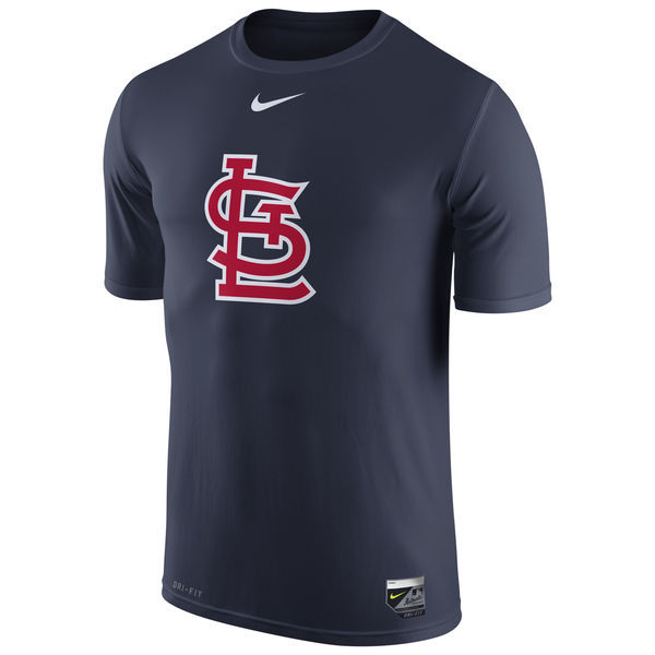 St. Louis Cardinals Navy Authentic Collection Legend Logo 1.5 Performance Dri-FIT T-Shirt