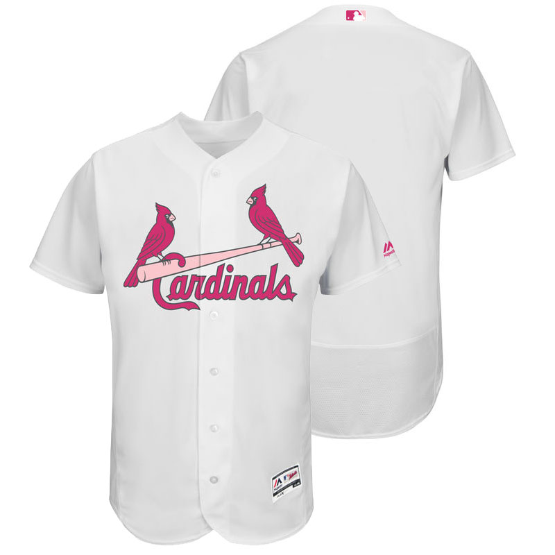 St. Louis Cardinals White Home 2016 Mother's Day Cool Base Team Jersey