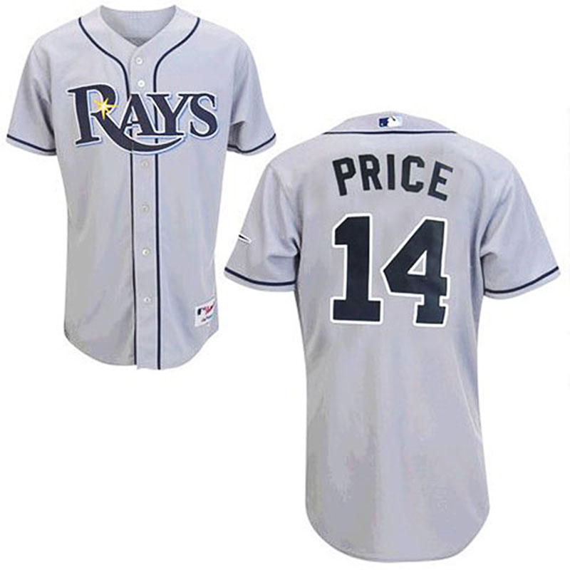 Tampa Bay Rays #14 David Price Cool Base Grey Jersey