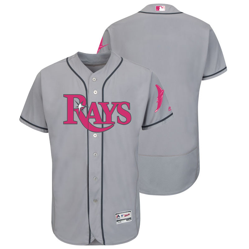 Tampa Bay Rays Gray Road 2016 Mother's Day Flex Base Jersey