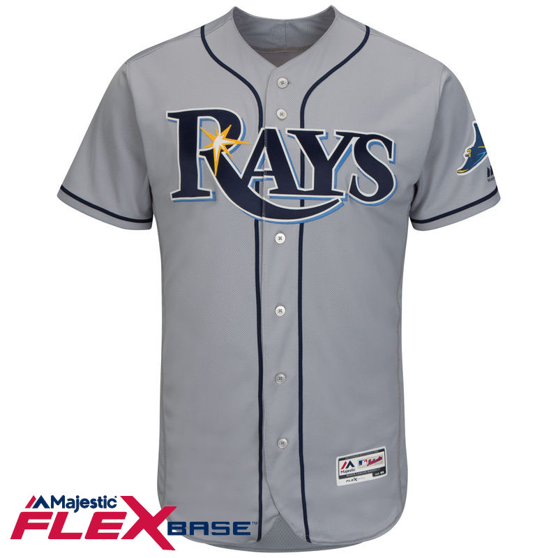 Tampa Bay Rays Gray Flexbase Authentic Collection Team Jersey