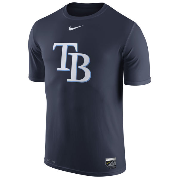 Tampa Bay Rays Navy Authentic Collection Legend Logo 1.5 Performance Dri-FIT T-Shirt