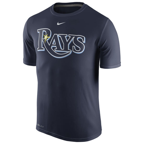 Tampa Bay Rays Navy Authentic Collection Legend Logo Dri-FIT T-Shirt