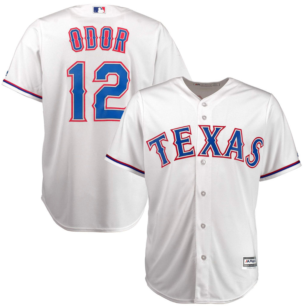 Texas Rangers #12 Rougned Odor Home White Cool Base Jersey