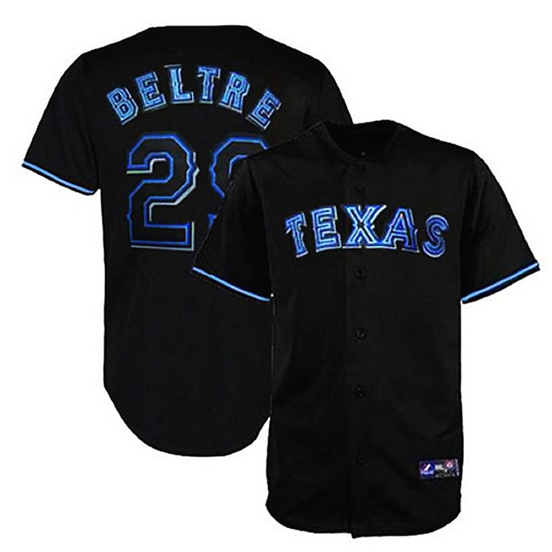 Texas Rangers #29 Adrian Beltre Black Fashion Jersey