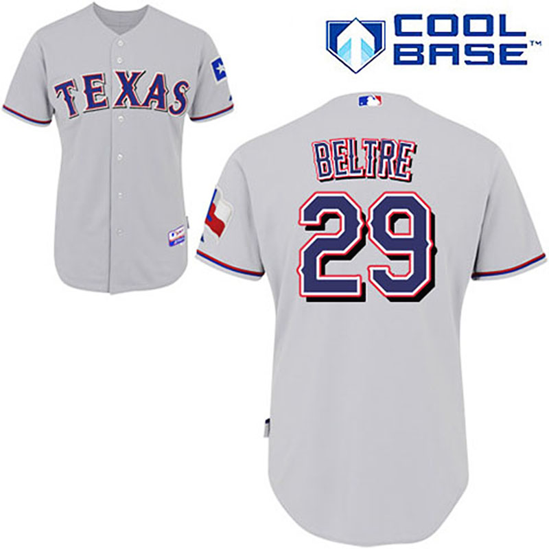 Texas Rangers #29 Adrian Beltre Grey Cool Base Jersey