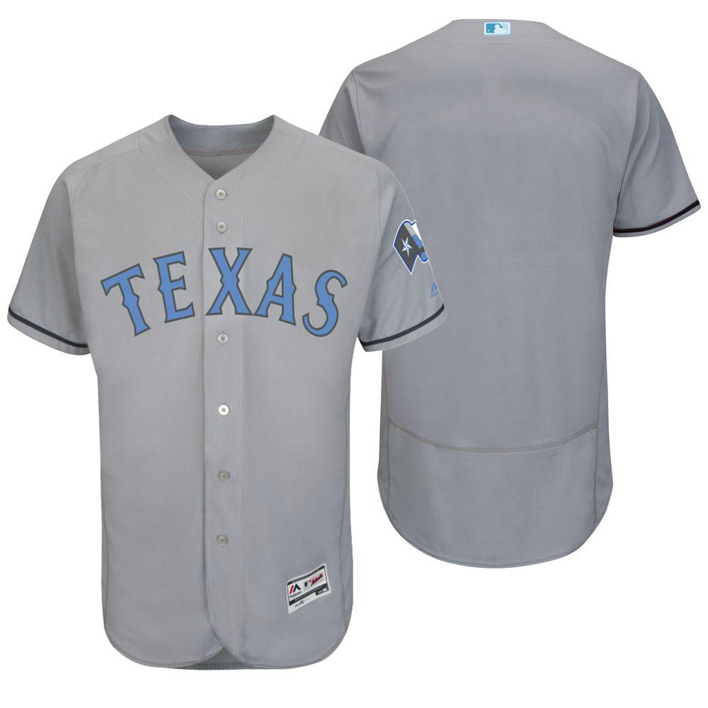 Texas Rangers 2016 Father's Day Gray Flex Base Team Jersey