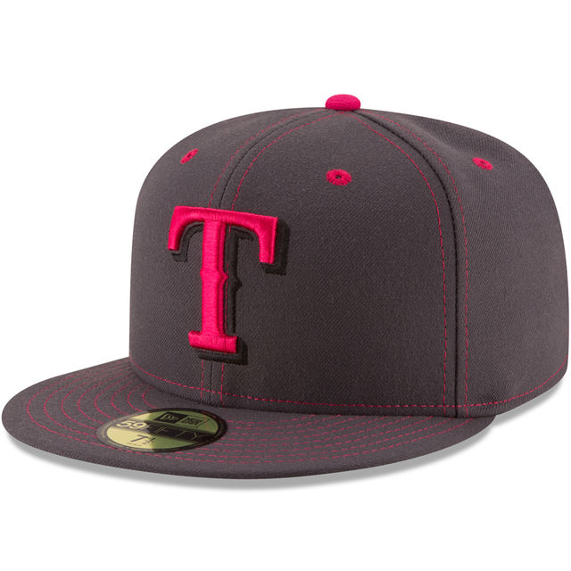 Texas Rangers New Era Graphite 2016 Mother's Day 59FIFTY Fitted Hat