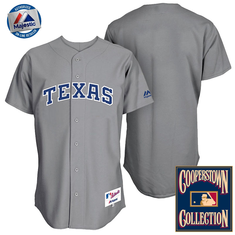 Texas Rangers Gray Turn Back The Clock Throwback Team Jersey