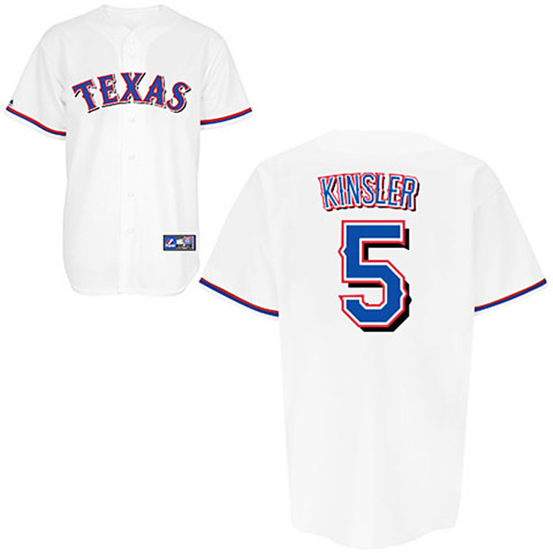 Texas Rangers #5 Ian Kinsler White Home Jersey