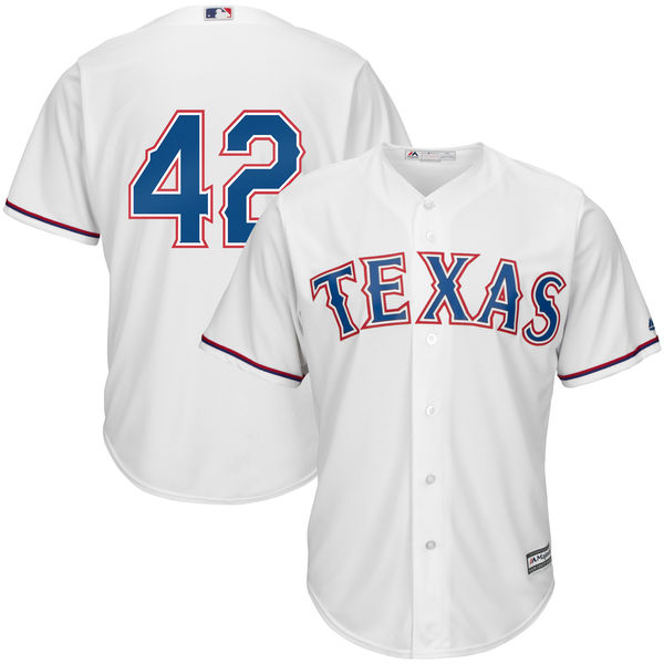 Texas Rangers Jackie Robinson #42 Majestic White Cool Base Jersey