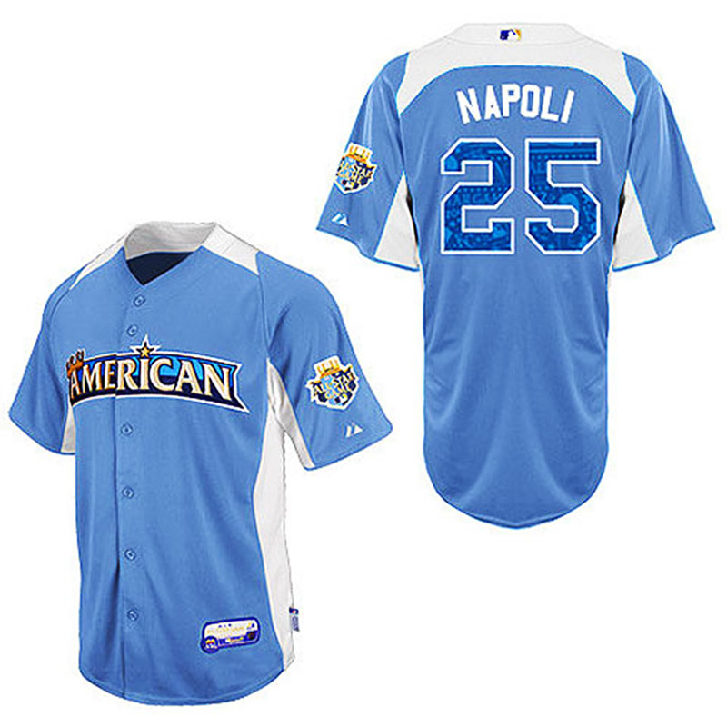 Texas Rangers #25 Mike Napoli Blue 2012 All-Star BP Jersey