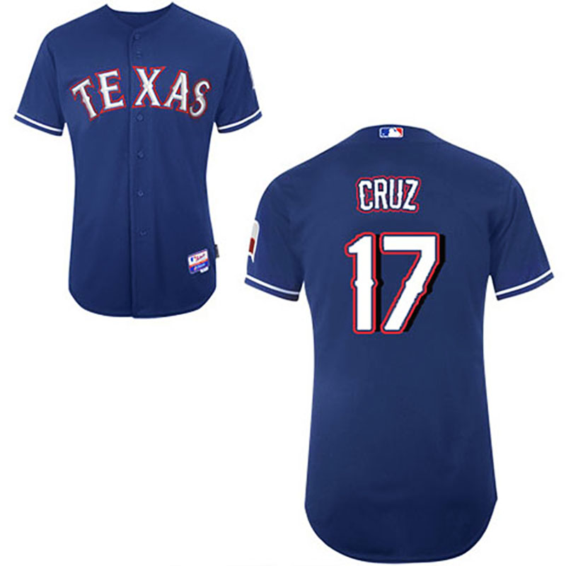 Texas Rangers #17 Nelson Cruz Blue Jersey