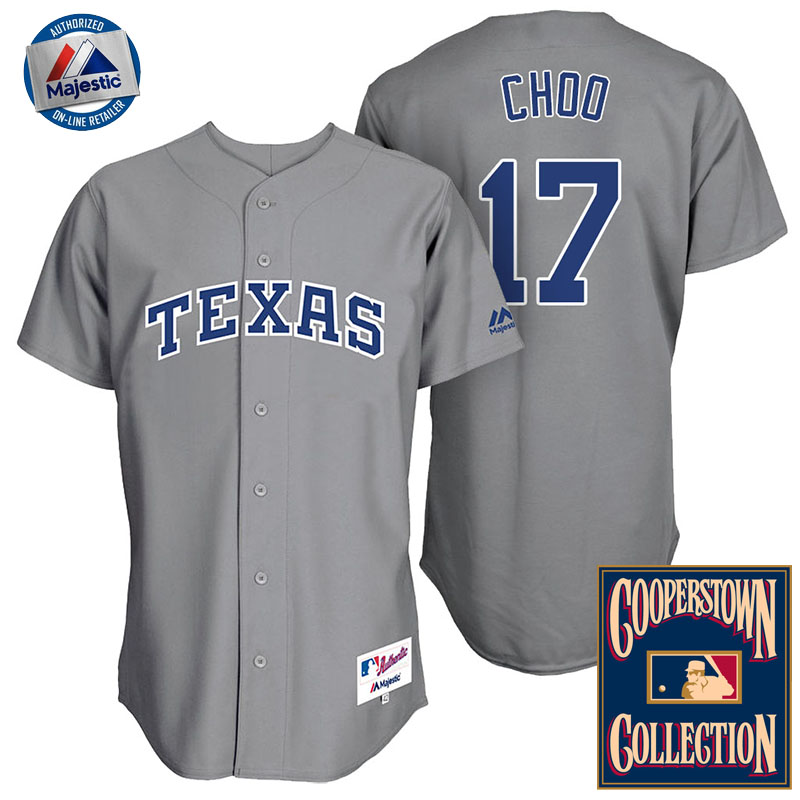 Texas Rangers #17 Shin-Soo Choo Gray Turn Back The Clock Throwback Jersey