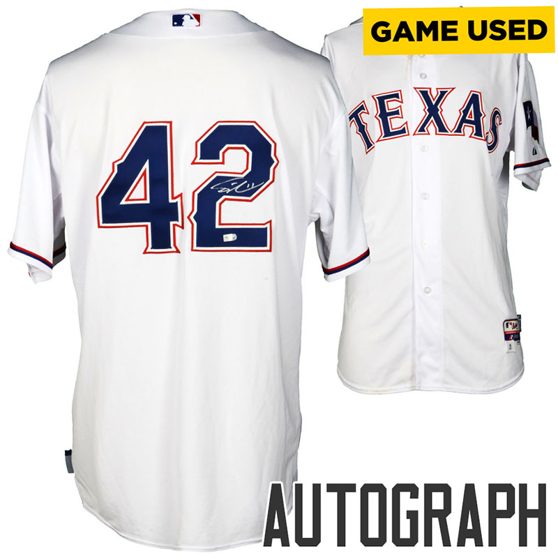 Texas Rangers Yu Darvish Autographed Jackie Robinson Day White Jersey