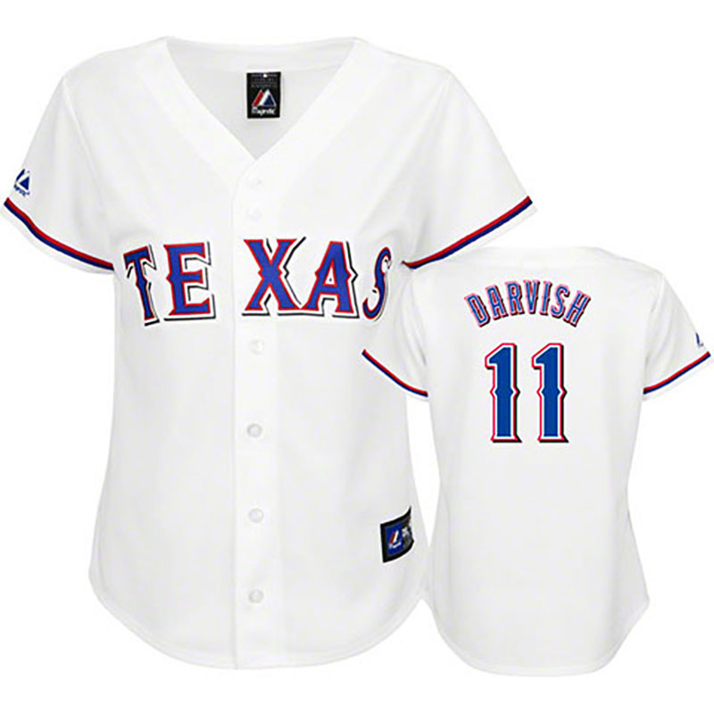 Texas Rangers #11 Yu Darvish White Women's Fashion Jersey