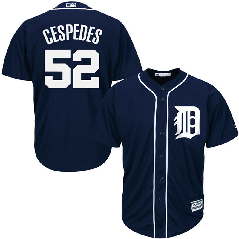 Detroit Tigers #52 Yoenis Cespedes Blue Cool Base Jersey