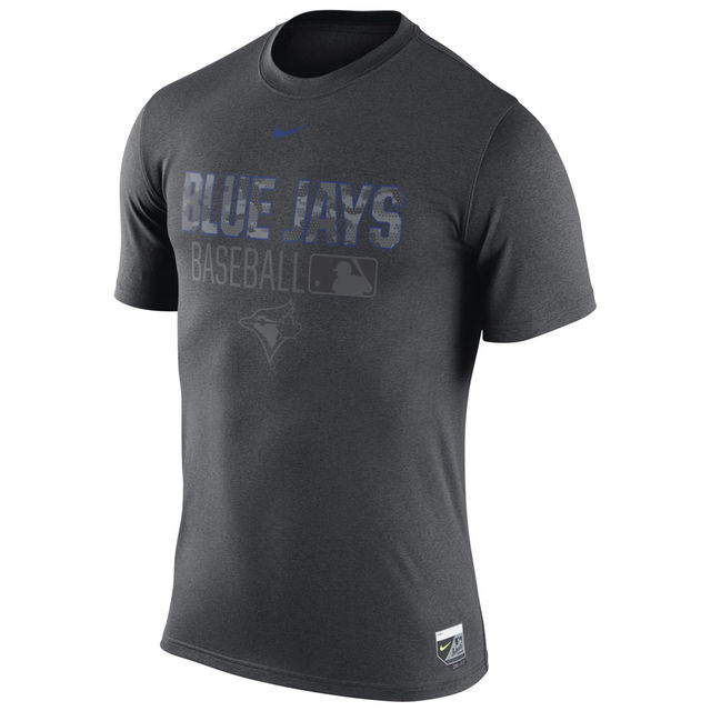 Toronto Blue Jays Anthracite 2016 Authentic Collection Legend Issue 1.6 Performance Team T-Shirt