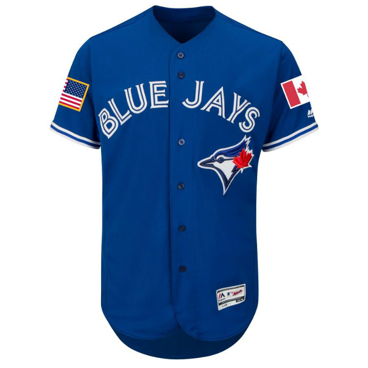 Toronto Blue Jays Majestic Blue 2016 Independence Day Stars & Stripes Flex Base Team Jersey