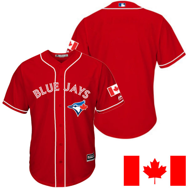 Toronto Blue Jays Majestic 2016 Canada Day Red Cool Base Team Jersey