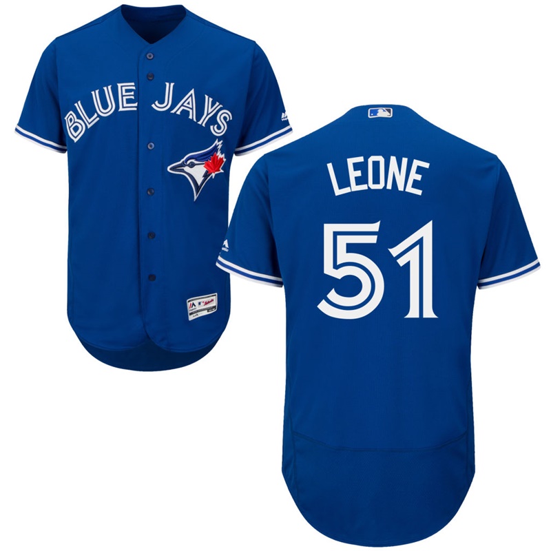 Men Toronto Blue Jays Dominic Leone #51 Royal Alternate Flex Base Jersey