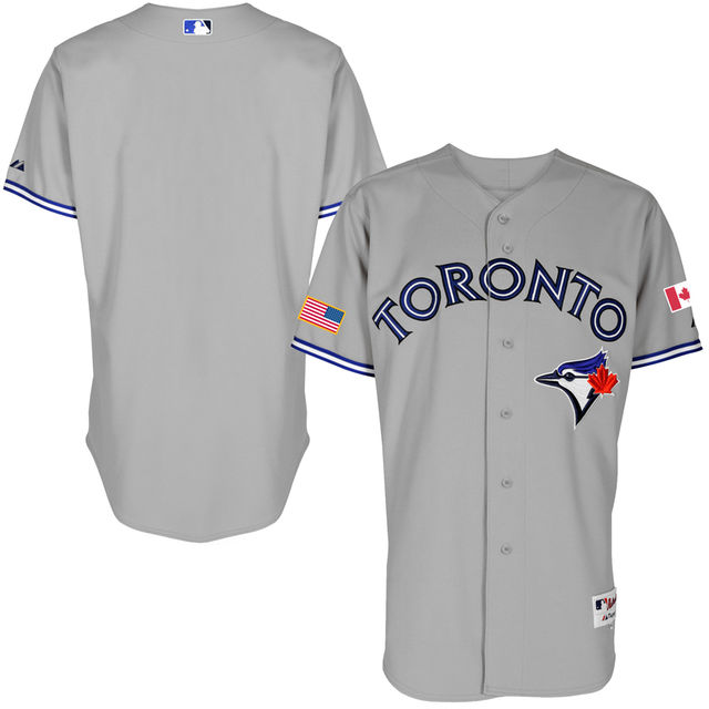 Toronto Blue Jays Gray 2016 Independence Day Stars & Stripes Authentic Cool Base Jersey