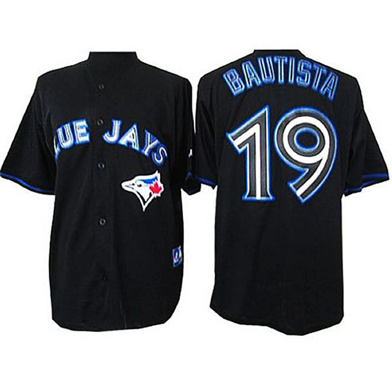 Toronto Blue Jays #19 Jose Bautista Black Fashion Jersey