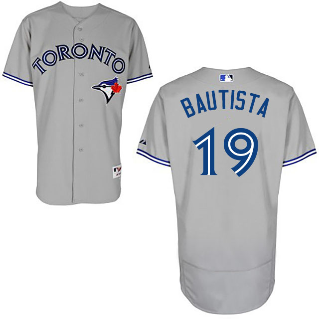 Toronto Blue Jays Jose Bautista #19 Gray Flexbase Authentic Collection Jersey