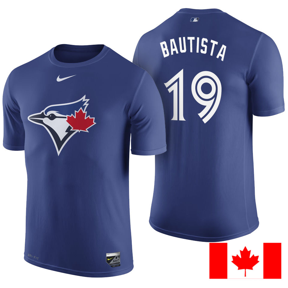 Toronto Blue Jays Jose Bautista #19 Royal 2016 Canada Day Authentic T-Shirt