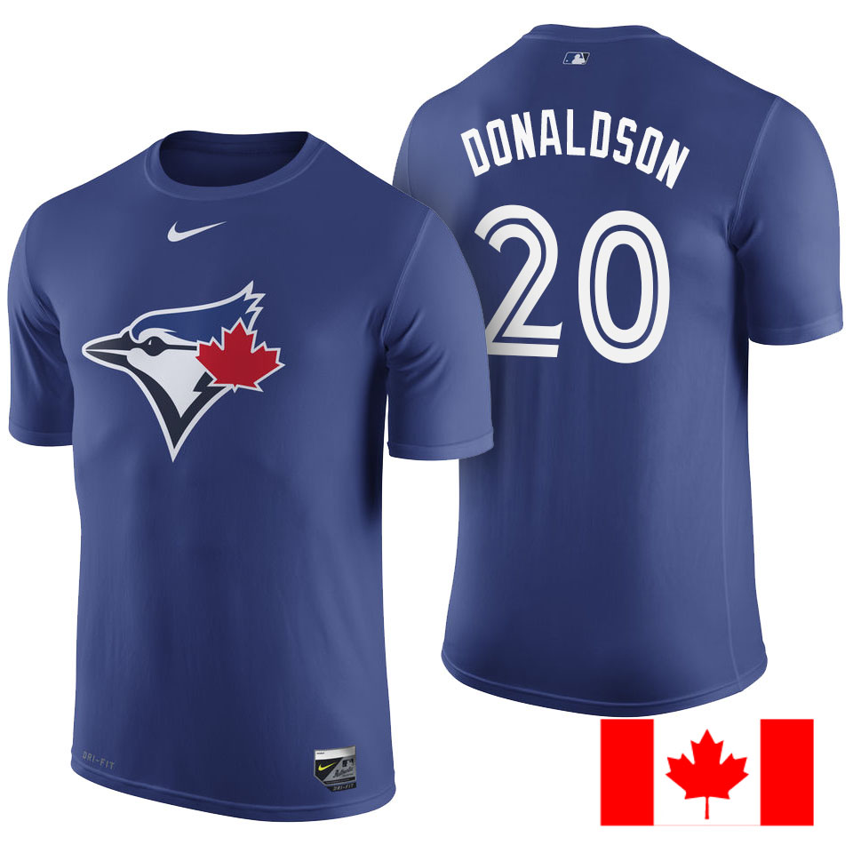 Toronto Blue Jays Josh Donaldson #20 Royal 2016 Canada Day Authentic T-Shirt