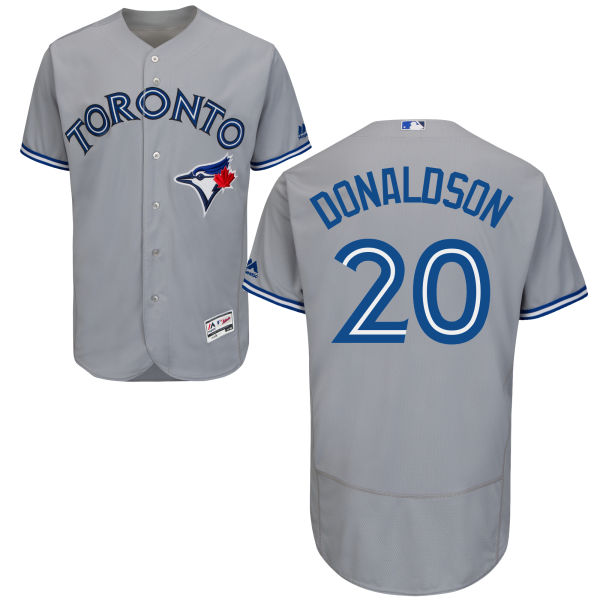 Toronto Blue Jays Josh Donaldson #20 Gray Flexbase Authentic Collection Jersey