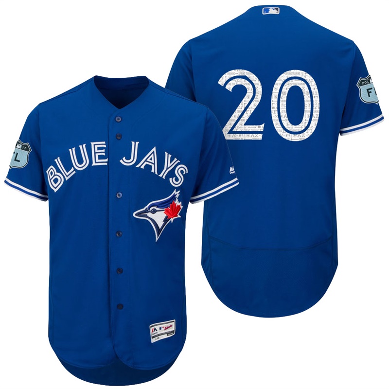 Toronto Blue Jays Josh Donaldson #20 Royal 2017 Spring Training Grapefruit League Patch Authentic Collection Flex Base Jersey