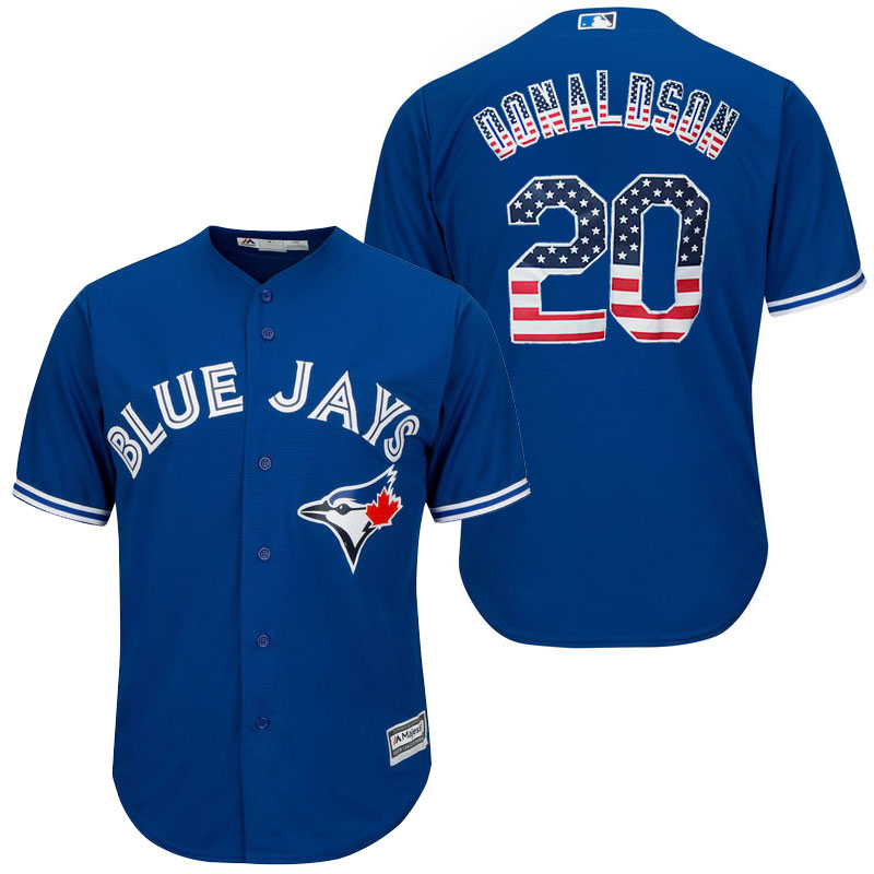 Toronto Blue Jays Josh Donaldson #20 Royal Stars and Stripes Cool Base Jersey