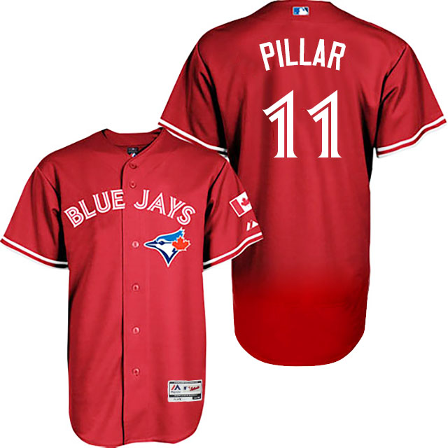 Toronto Blue Jays Kevin Pillar #11 Red 2013 Canada Day Flex Base Jersey