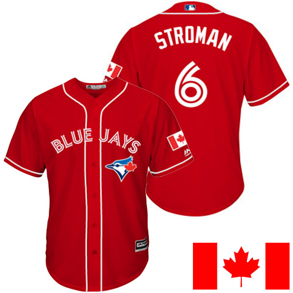 Toronto Blue Jays Marcus Stroman #6 Majestic 2016 Canada Day Red Cool Base Jersey