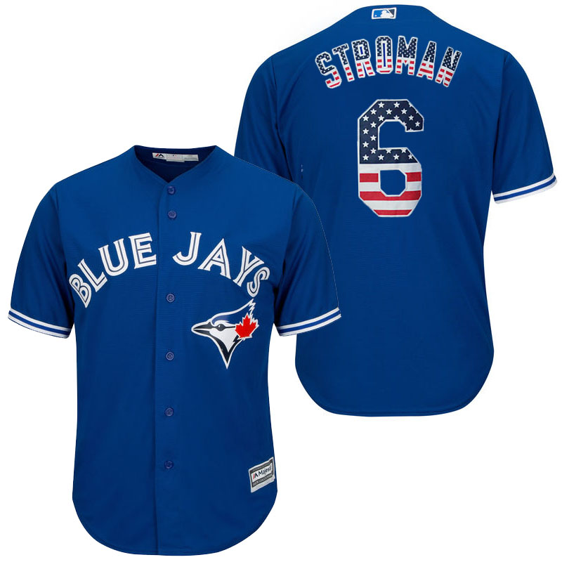 Toronto Blue Jays Marcus Stroman #6 Royal Stars and Stripes Cool Base Jersey