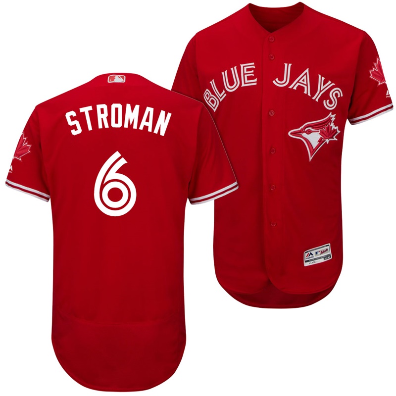 Toronto Blue Jays Marcus Stroman #6 Scarlet 2017 Alternate Authentic Collection Flex Base Jersey