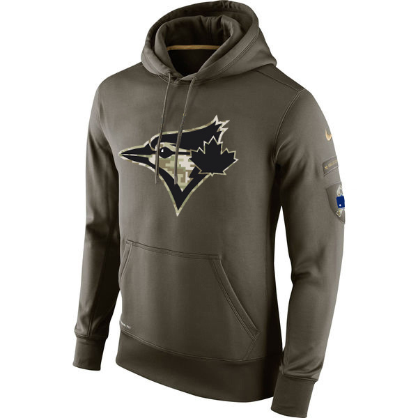 Toronto Blue Jays Olive Salute To Service Pullover Hoodie