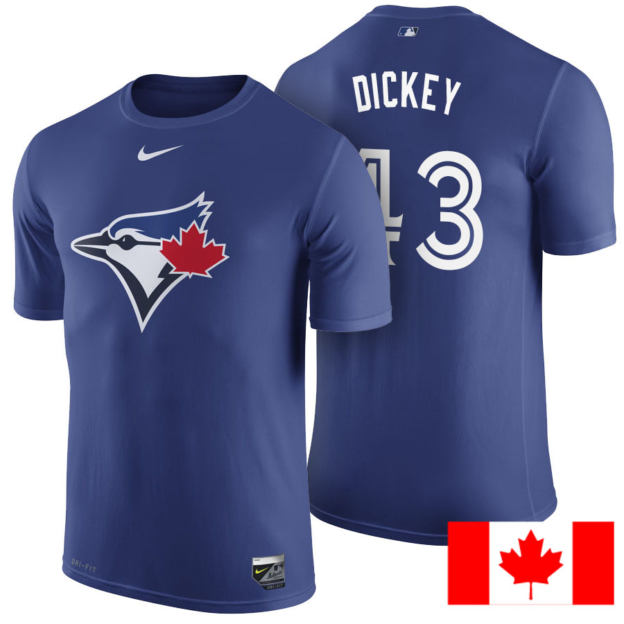 Toronto Blue Jays R.A. Dickey #43 Royal 2016 Canada Day Authentic T-Shirt