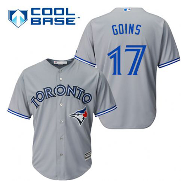 Toronto Blue Jays #17 Ryan Goins Gray Official Cool Base Jersey