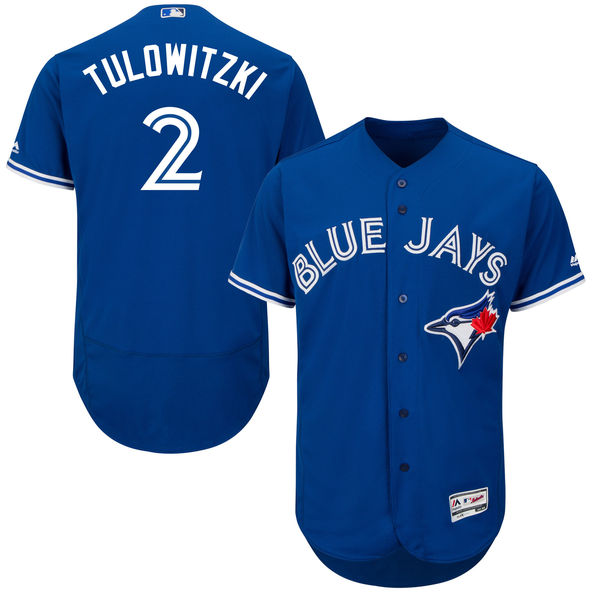 Toronto Blue Jays #2 Troy Tulowitzki Royal Flexbase Authentic Collection Jersey