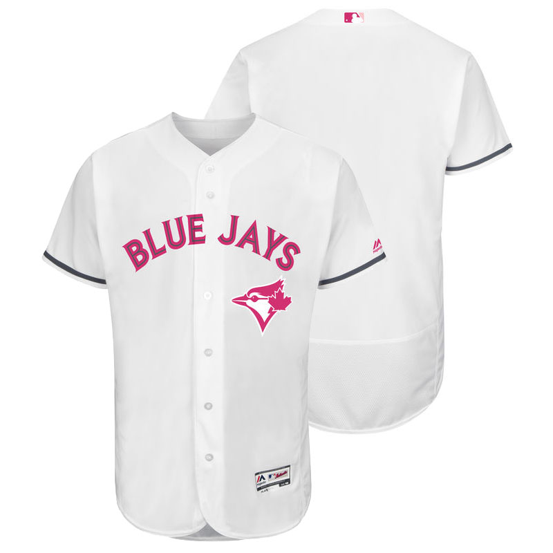 Toronto Blue Jays White Home 2016 Mother's Day Flex Base Jersey