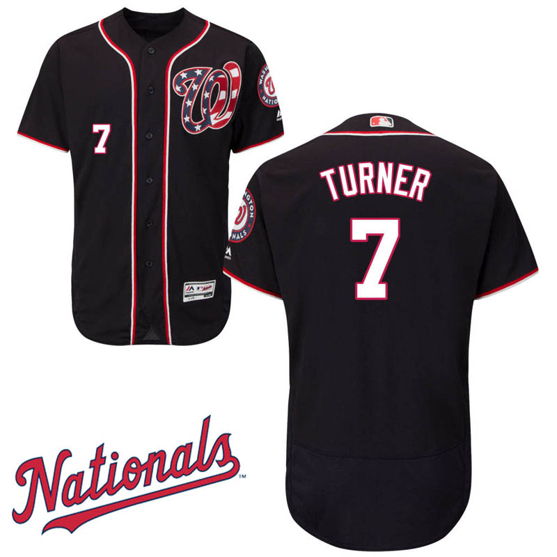 Trea Turner #7 Washington Nationals Alternate Navy Flex Base Jersey