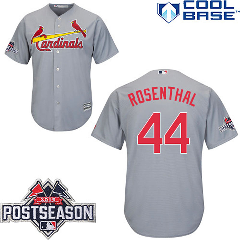 St. Louis Cardinals #44 Trevor Rosenthal Gray Cool Base Road Jersey