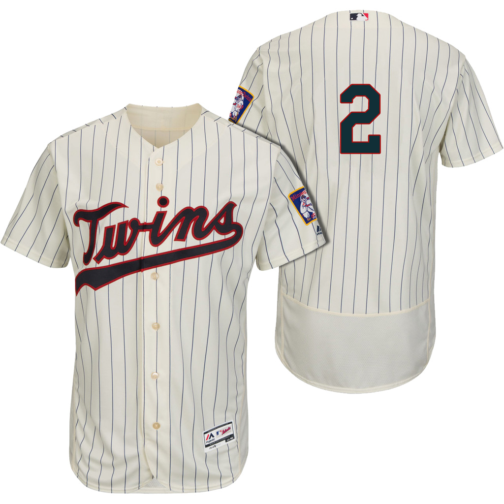 Minnesota Twins Brian Dozier #2 Alternate Cream Authentic Collection Flex Base Jersey