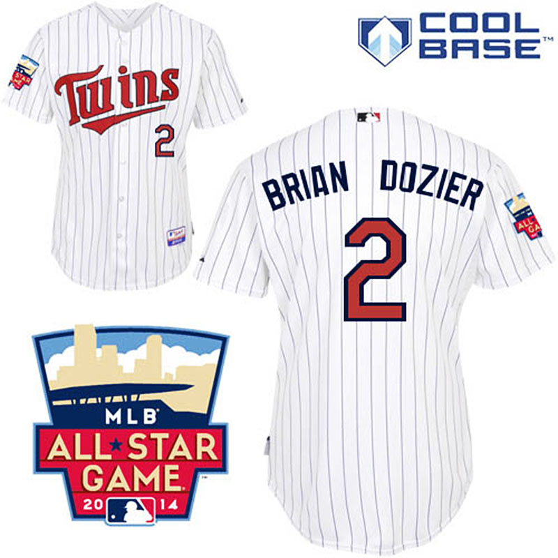 Minnesota Twins #2 Brian Dozier Men's Authentic White Home Majestic MLB Cool Base Jersey