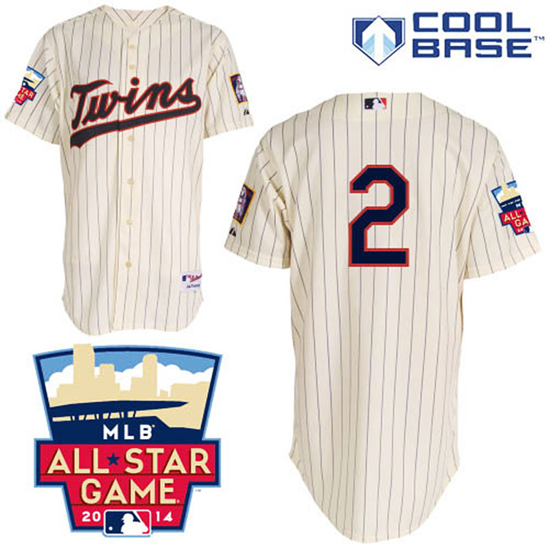 Minnesota Twins #2 Brian Dozier Men's Authentic Cream Alternate Majestic MLB Cool Base Jersey