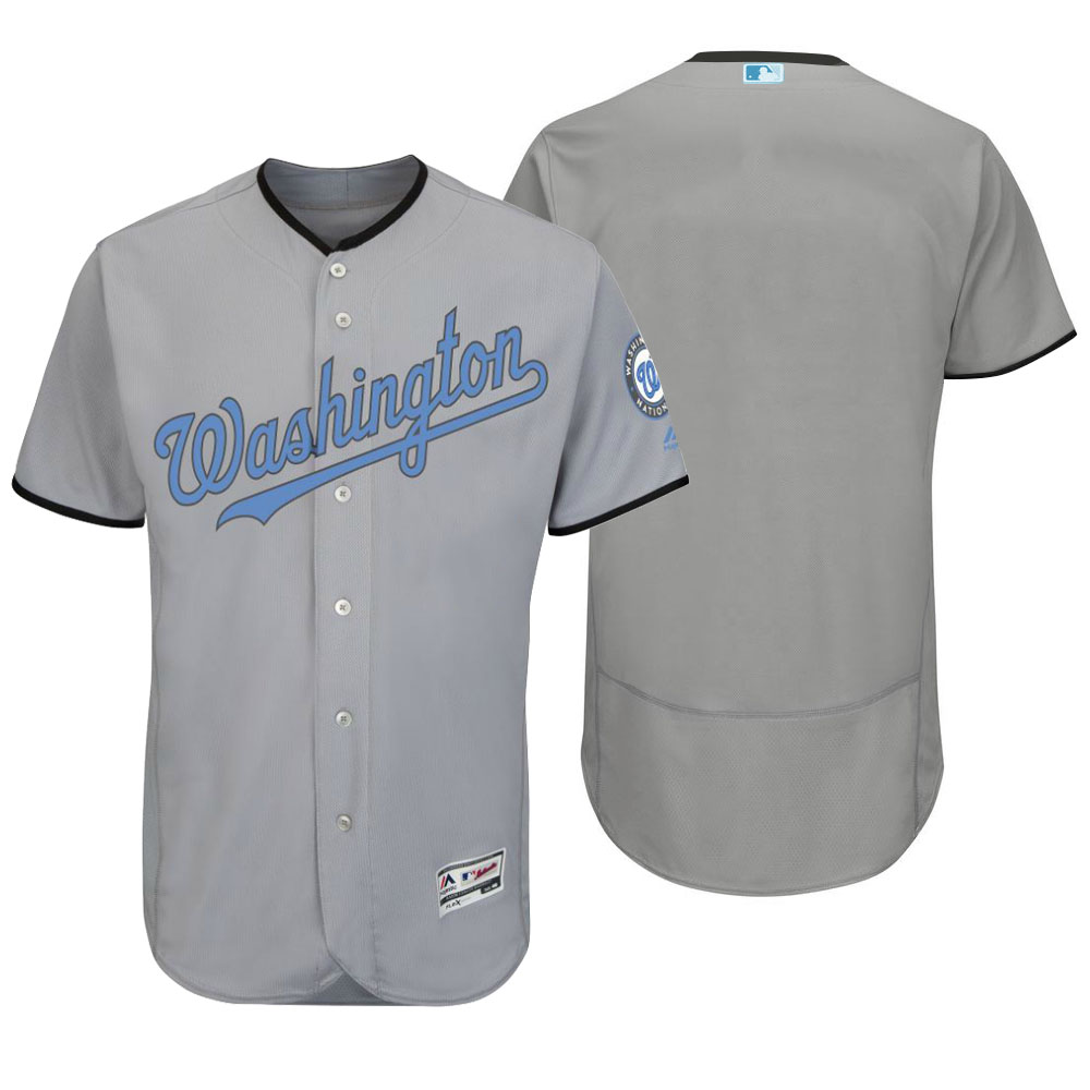 Washington Nationals 2016 Father's Day Gray Flex Base Team Jersey